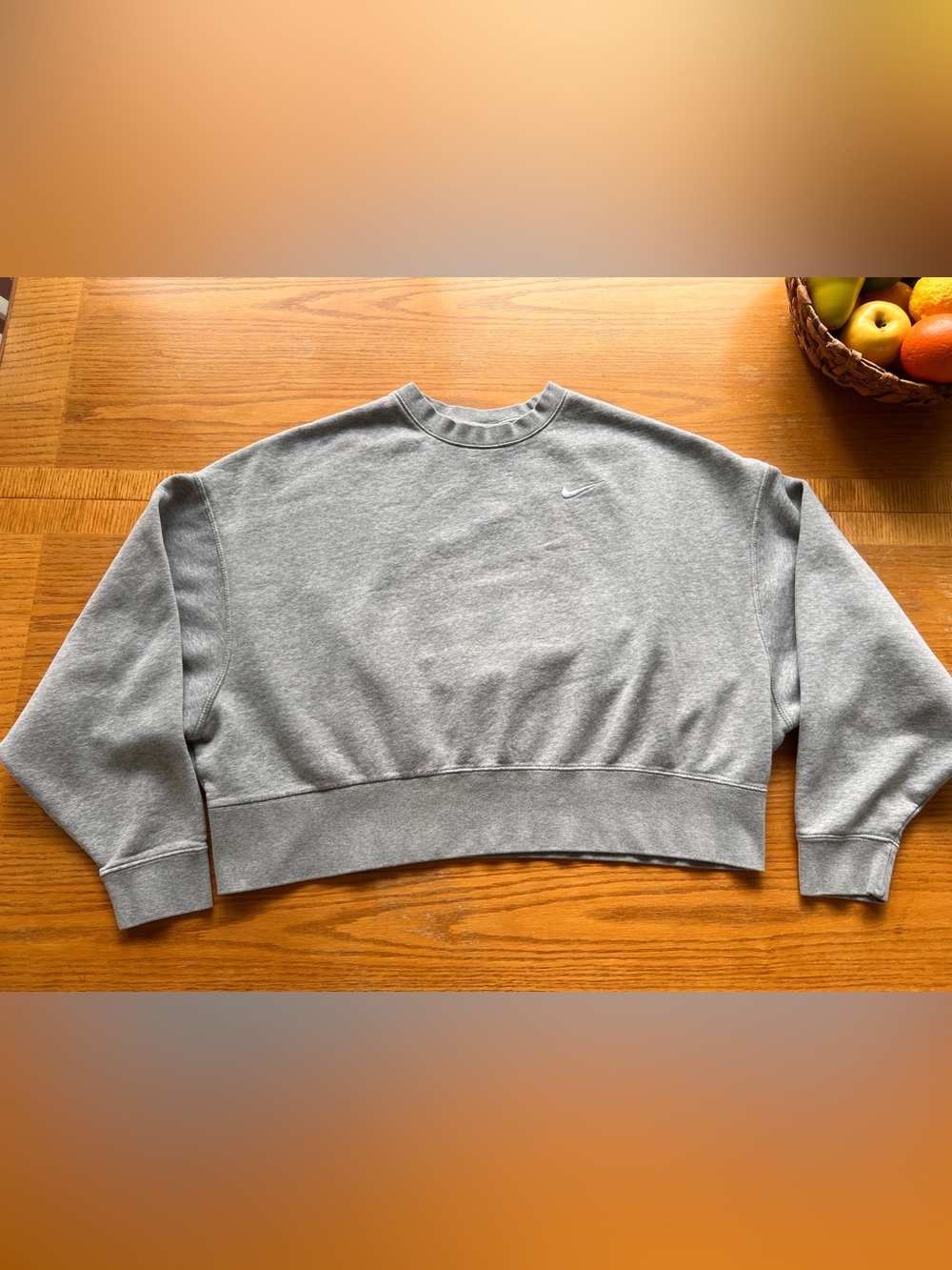 Nike Size Small Women's Grey Gray Oversized Crewneck Sweatshirt